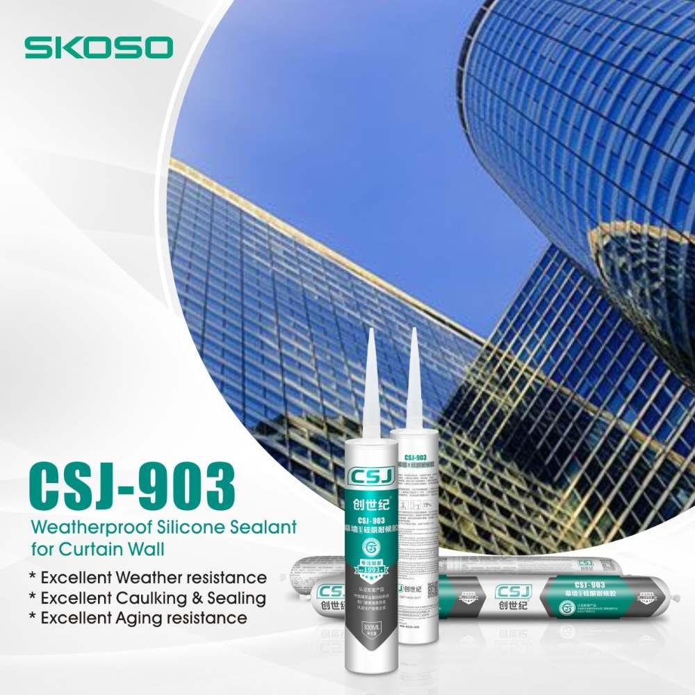 CSJ-903 Selante de silicone à prova de intempéries para parede cortina
